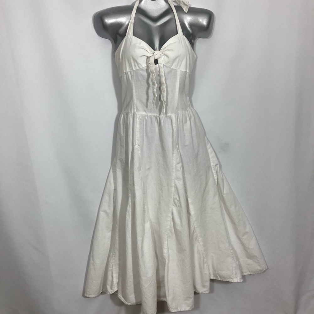 MIX NOUVEAU halter gathered waist bare back dress